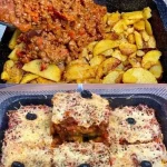 Heerlijk gerecht met aardappelen en gehakt, eenvoudig en smakelijk bereid.