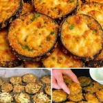 Aubergine fritjes met kaas en yoghurtsaus op een bord