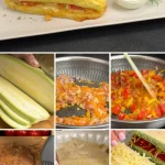 Gerecht van courgette-kip met frisse komkommer-yoghurtsaus
