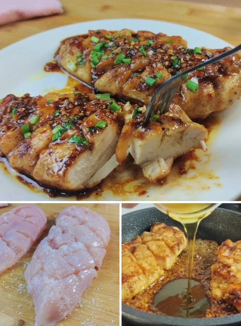 Eenvoudige honing-knoflook kip bereid volgens een heerlijk recept