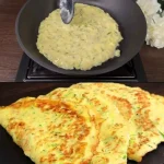 Gezonde courgette kaas pannenkoeken op een plaat