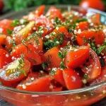 Smaakvolle gemarineerde tomaten uit Spanje, ideaal als bijgerecht of snack.