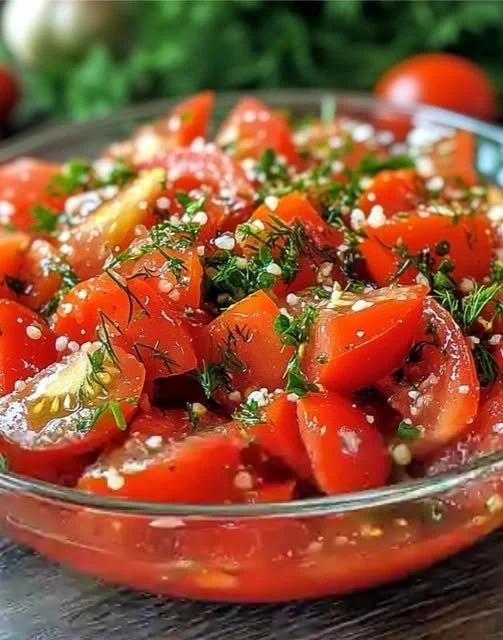 Gemarineerde tomaten uit Spanje, snel en eenvoudig te bereiden voor ieder gerecht.