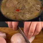 Geroosterde kipschotel met romige saus op een bord