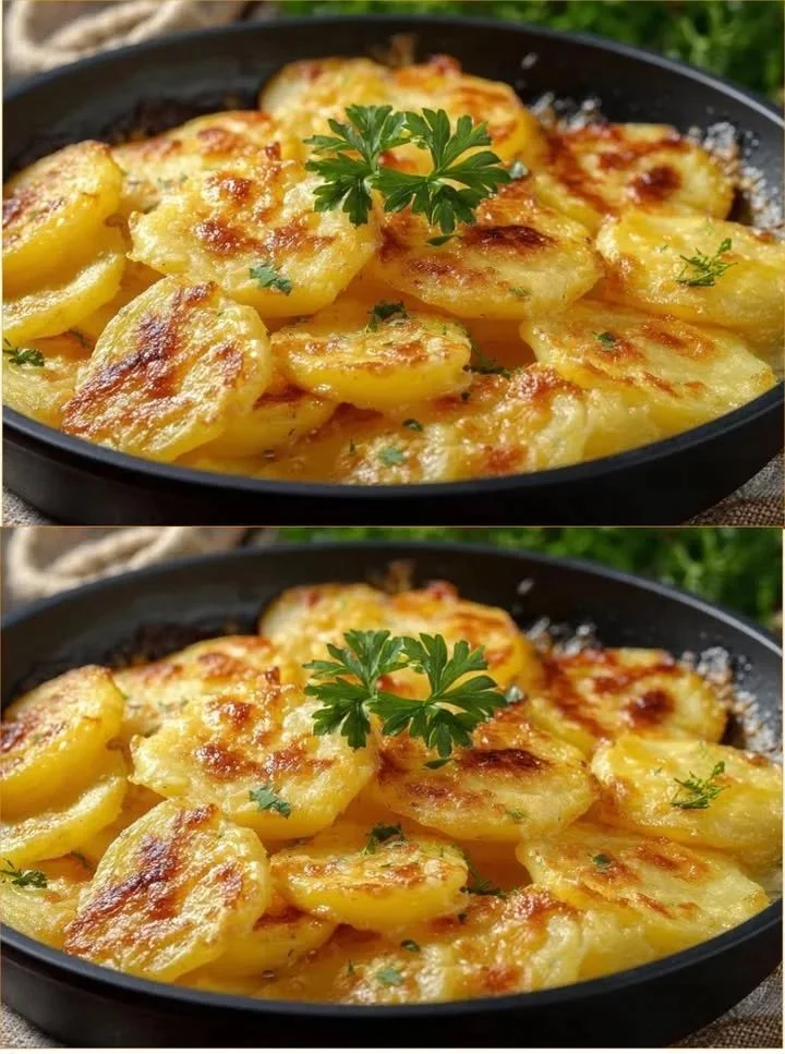 Gevulde aardappel- en kaascasserole met kaas en kruiden
