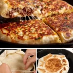 Eenvoudige grondvlees burrito's met tortilla recept op een bord geserveerd