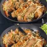 Kip Wok met groenten bereid in een pan voor een snel en gezond gerecht.