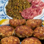 Gezonde lentil balls met kruiden en specerijen geserveerd op een bord.