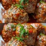 Heerlijke malse albondigas gepresenteerd op een bord