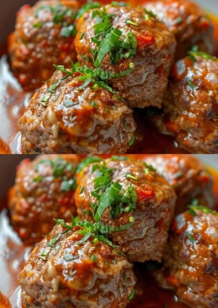 Heerlijke malse albondigas gepresenteerd op een bord