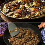 Heerlijke Paddenstoelkip met verse ingrediënten en kruiden.