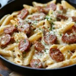 Romige pasta met gerookte worst - Een smakelijk recept