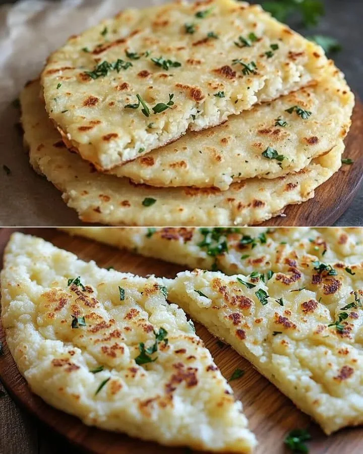 Gezonde bloemkool pizzabodem klaar voor beleggen en bakken