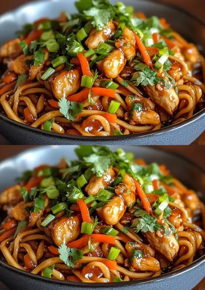 Gezonde Aziatische maaltijd bereid thuis met verse ingrediënten.