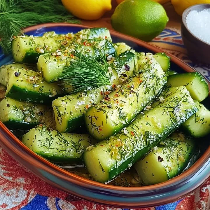 Verfrissende komkommersalade met groenten en dressing