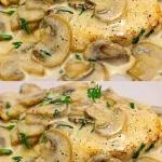 Snelle kipfilet met champignons in romige saus