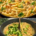 Snelle kippasta met broccoli, gemakkelijk en gezond recept