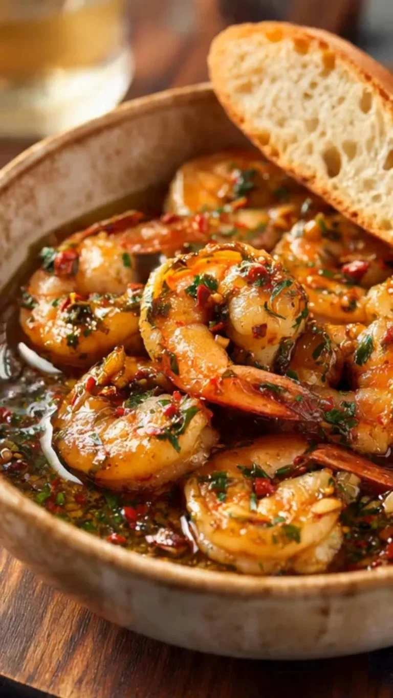 Snel en makkelijk recept voor Spaanse knoflook garnalen met ingrediënten