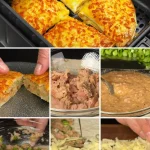 Tuna patties met verse ingrediënten op een bord geserveerd.