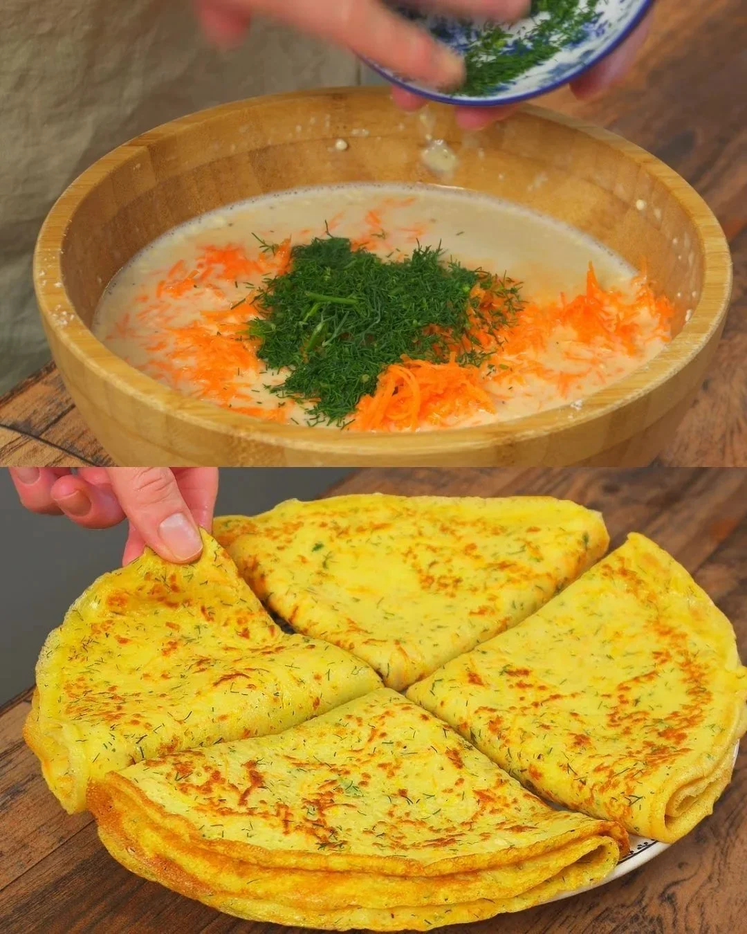 Wortelpannenkoeken recept met lekkere, verse wortels op een bord