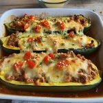 Eenvoudig vegetarisch recept voor courgette gevuld met groenten en kruiden.