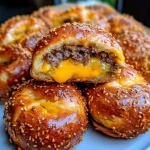 Eenvoudig cheeseburger pretzel ballen recept voor een smakelijke snack