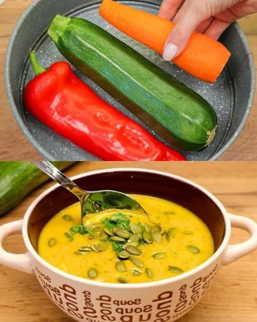 Heerlijke courgettesoep in een kom, perfect voor een gezonde maaltijd.