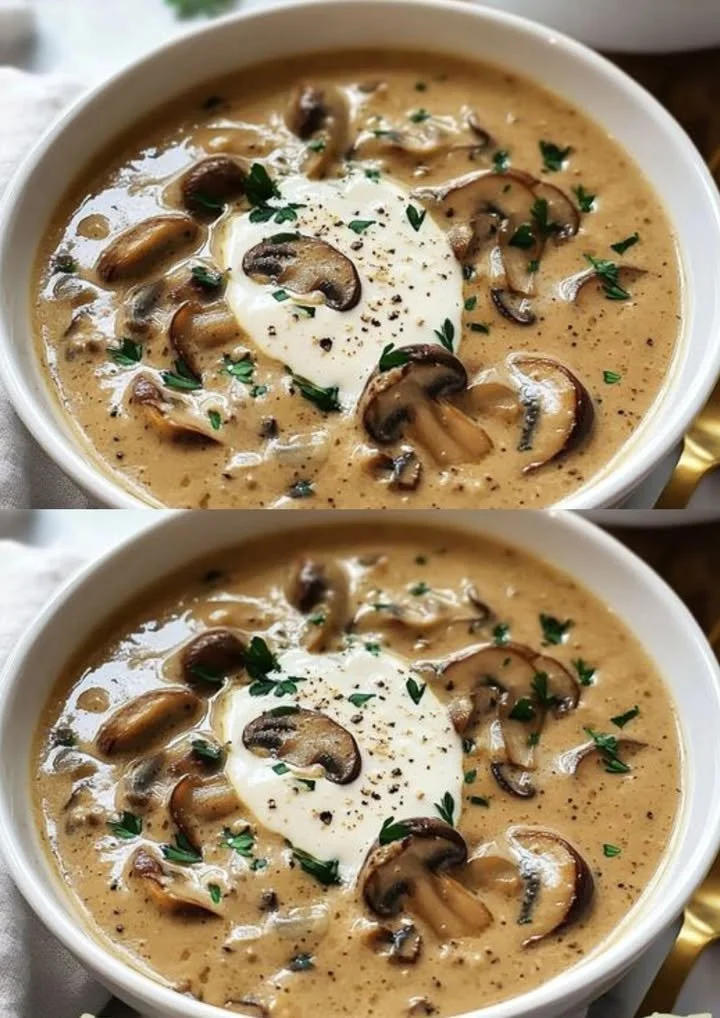 Heerlijke Hongaarse champignonsoep voor beginners met verse ingrediënten.
