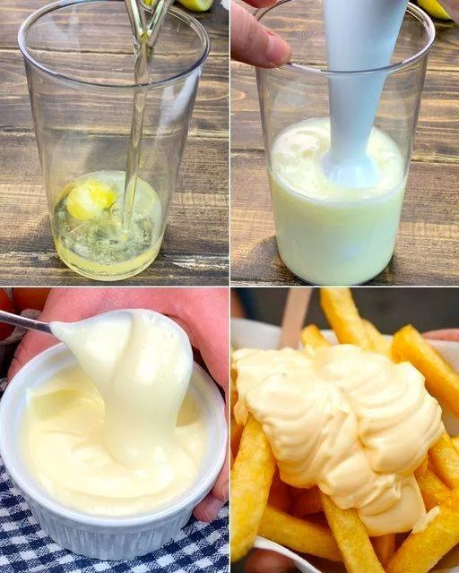 Zelfgemaakte mayonaise maken in 2 minuten met een eenvoudige recept.