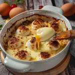 Romige eiergratin met eieren en kaas, ideaal voor een snelle maaltijd