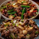 Rundvlees en uien wok recept voor een snel diner