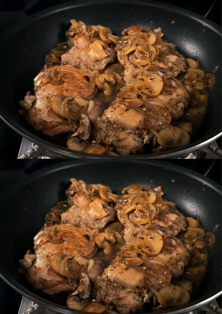 Recept voor sappige kip in champignonsaus met smakelijke ingrediënten