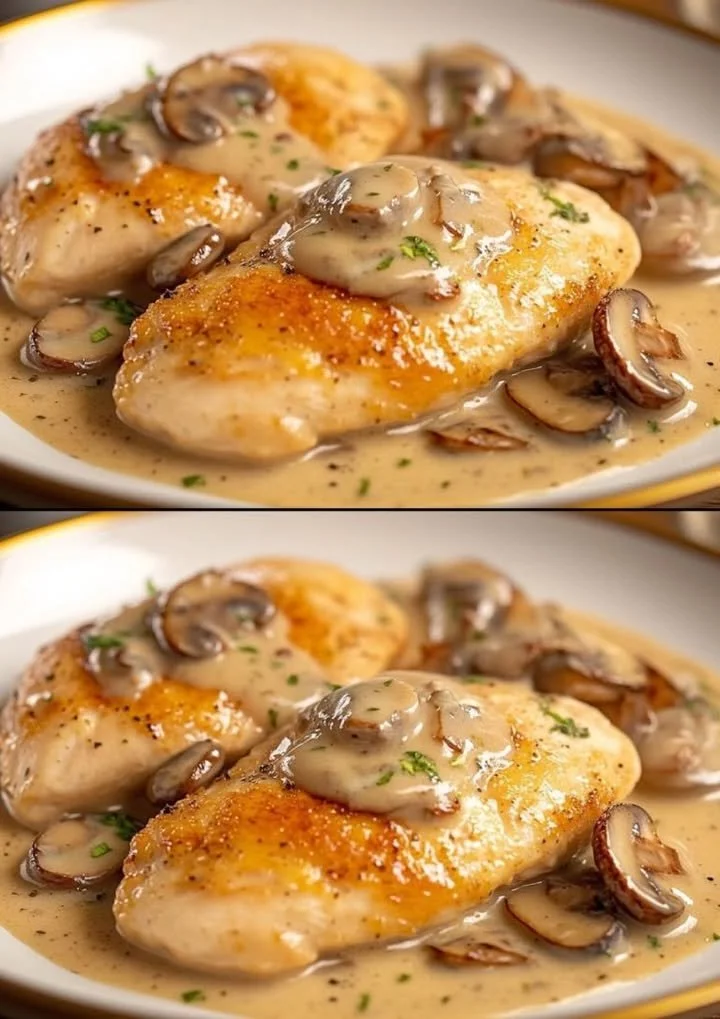 Snelle kip met champignons maaltijd recept