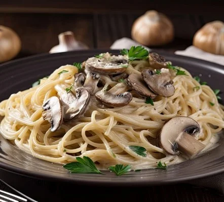 Heerlijke spaghetti met romige champignonsaus