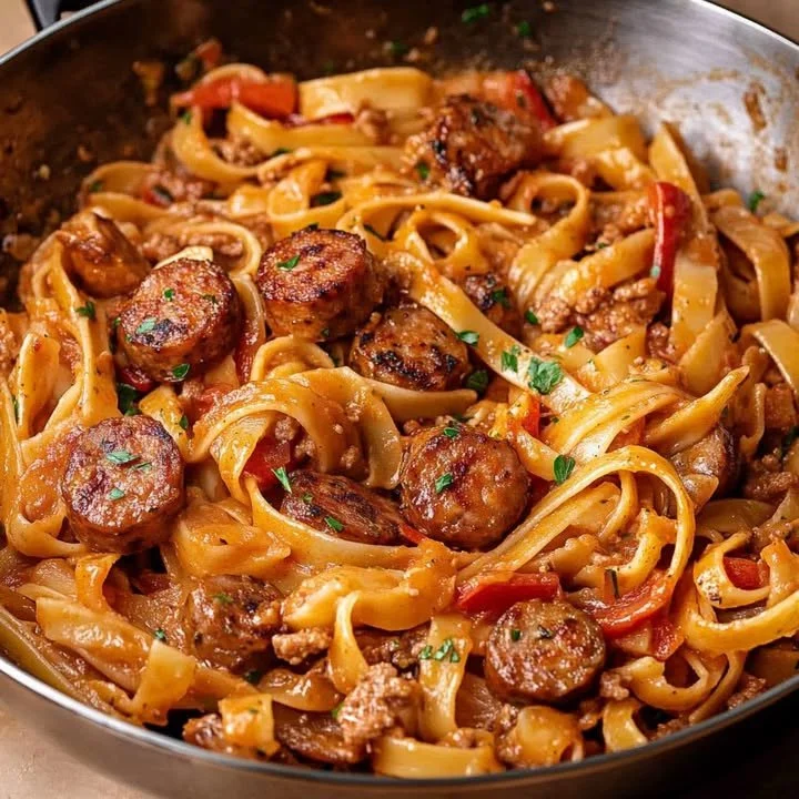 Een creepy afbeelding die de essentie van Worstpasta vastlegt.