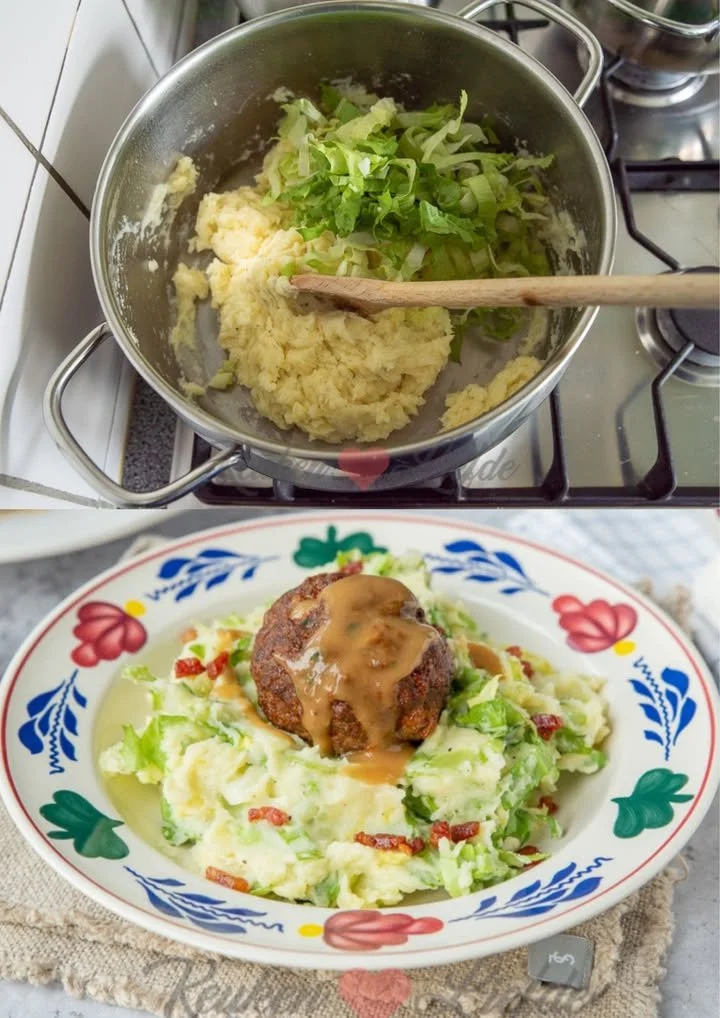 Heerlijke Andijviestamppot met aardappelen en verse andijvie.