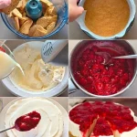 Heerlijke Philadelphia frambozen cheesecake geserveerd met verse frambozen