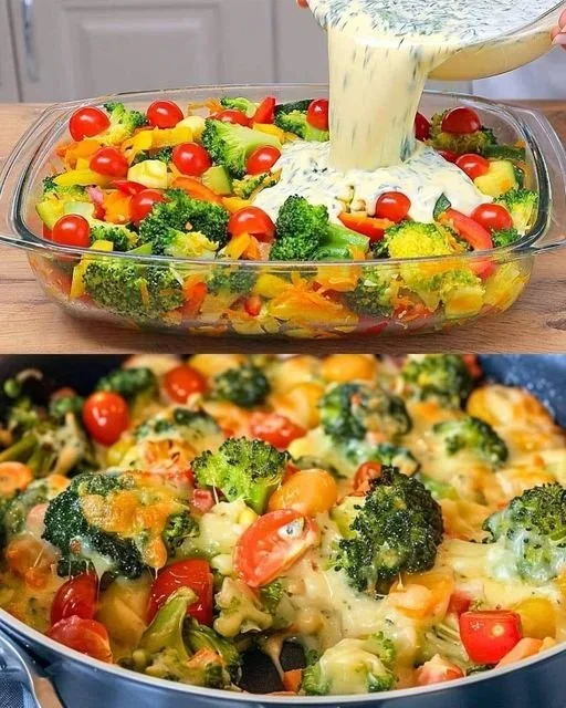 Lage-calorie groenteschotel recept met verse groenten voor gezonde maaltijden