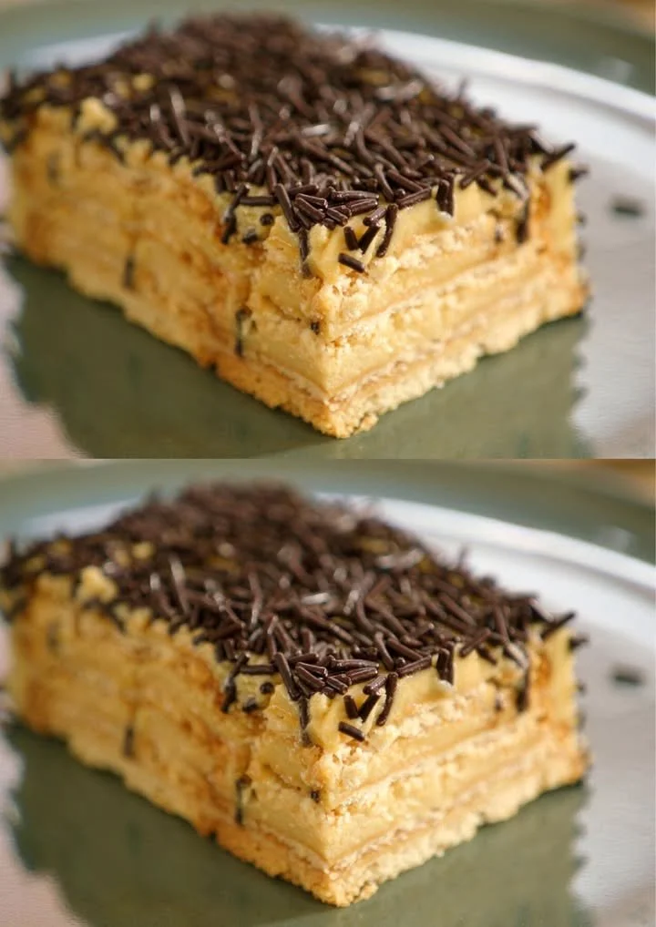 Petit Beurre Koffietaart recept met heerlijk koffiesmaak, eenvoudig te maken.
