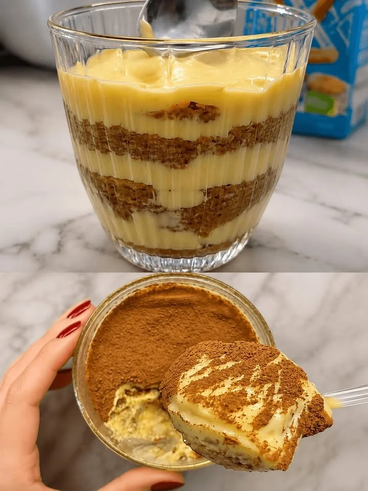 Beker met havermout, melk en koffie voor een gezond ontbijt