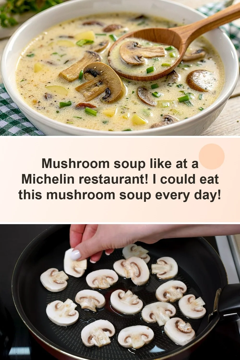 Bowl of creamy mushroom soup, perfect for cozy evenings with family.