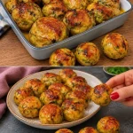 Heerlijke gebakken courgette balletjes uit de oven voor een gezonde snack.