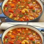 Bowl met heerlijke groentesoep, makkelijk te maken met verse ingrediënten