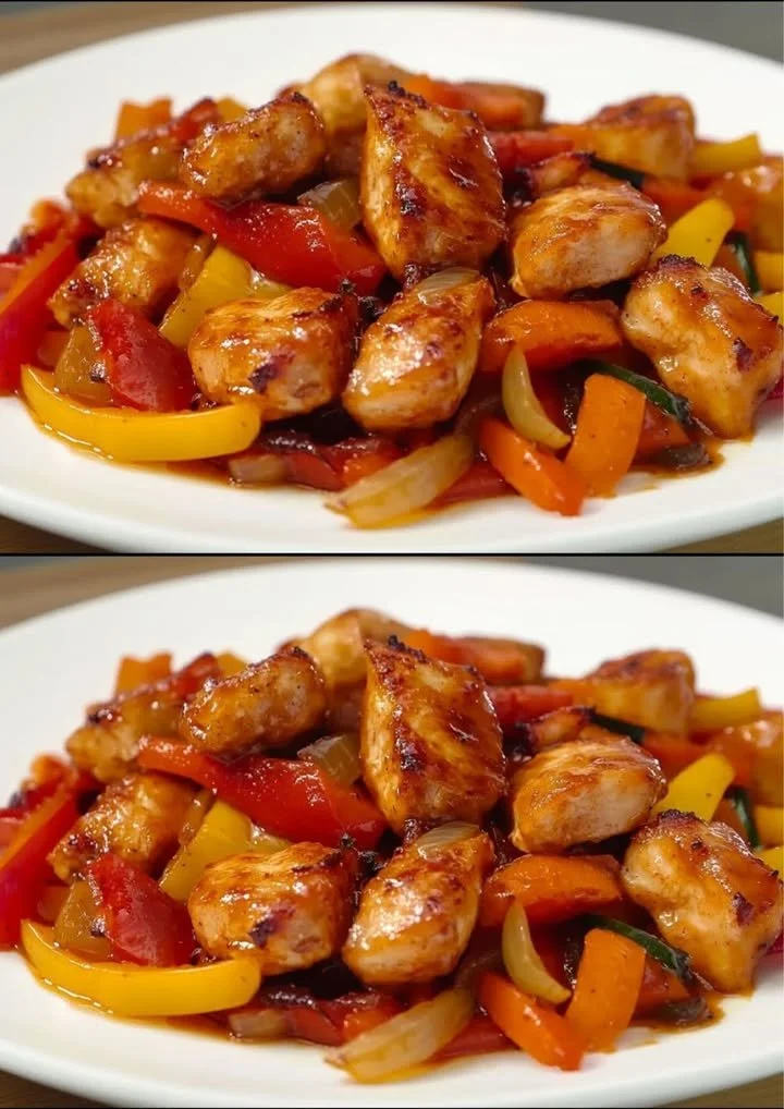 Kip in tomatensaus gerecht voor een avondmaaltijd