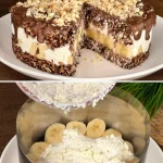 Heerlijke No-Bake Taart met fruit en crème, perfect voor een gemakkelijke dessertoptie.