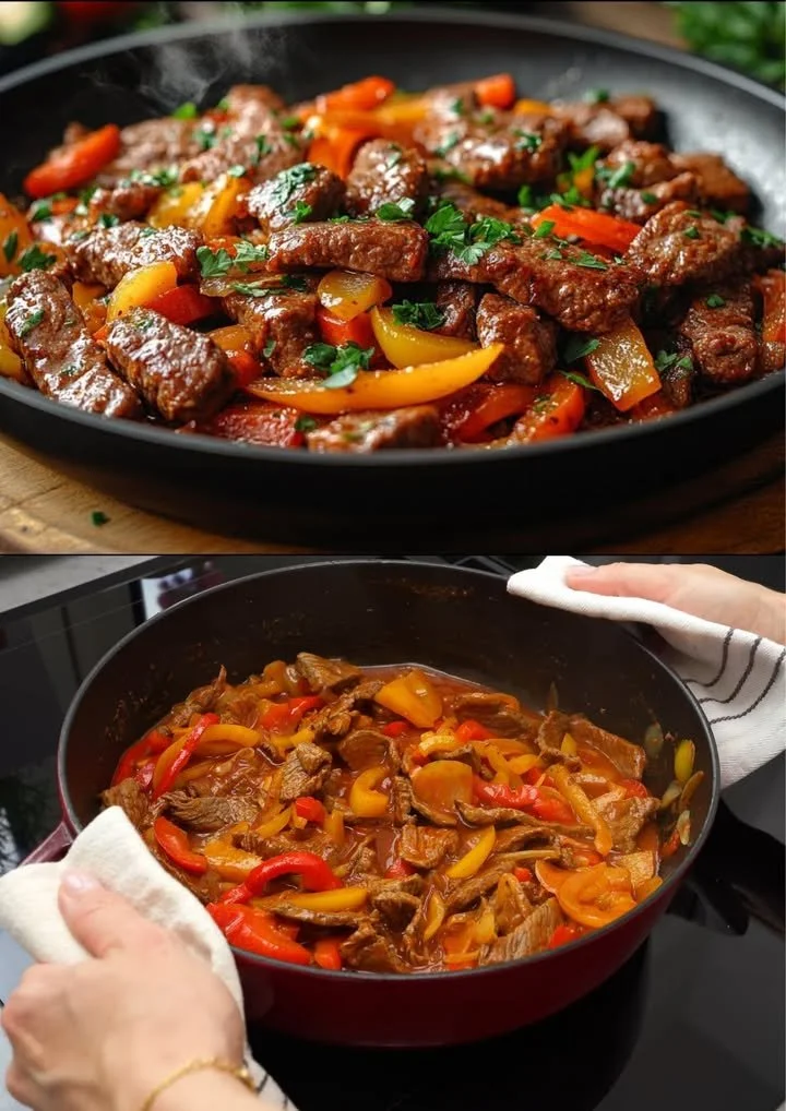 Runderreepjes in romige saus, makkelijk te bereiden gerecht