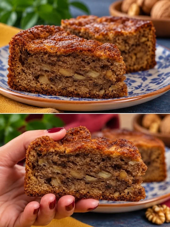 Torta Settembrina met heerlijke appels en walnoten, perfect gebakken voor een feest.