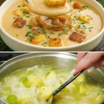 Heerlijke uiensoep met knapperige croutons, perfect voor elke gelegenheid