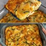 Heerlijke zucchini ovenschotel met kaas en kruiden uit de oven